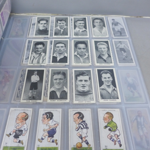 Cigarette cards; a collection of football cigarette and other cards
