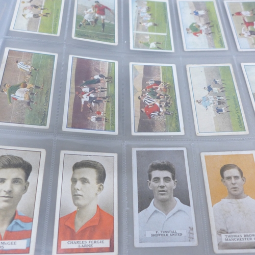 Cigarette cards; a collection of football cigarette and other cards