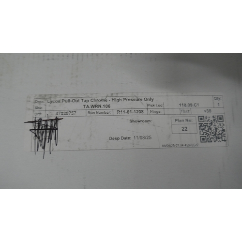 4028 - Lycos chrome pull-out mixer tap  - high pressure only (571-184) *This lot is subject to VAT