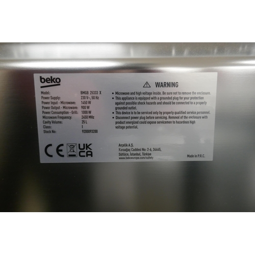 4334 - A Beko built-in microwave with grill (607-151) *This lot is subject to VAT