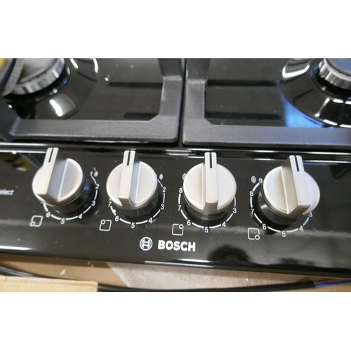 4292 - A Bosch Series 6 black gas 4 burner hob with Flameselect  (607-215) *This lot is subject to VAT