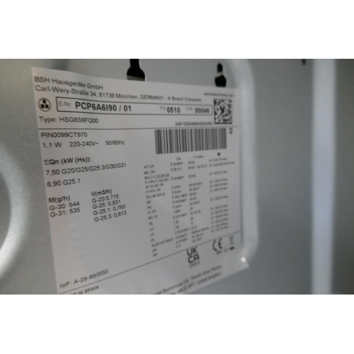 4292 - A Bosch Series 6 black gas 4 burner hob with Flameselect  (607-215) *This lot is subject to VAT