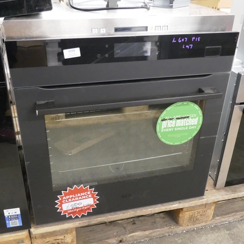 4298 - An AEG matt black Pyrolytic single oven with Steamcrisp  (607-97) *This lot is subject to VAT