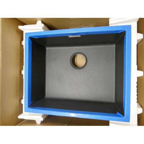 4312 - A Blanco Sumba black composite sink with steel frame 1.0  (607-164) *This lot is subject to VAT