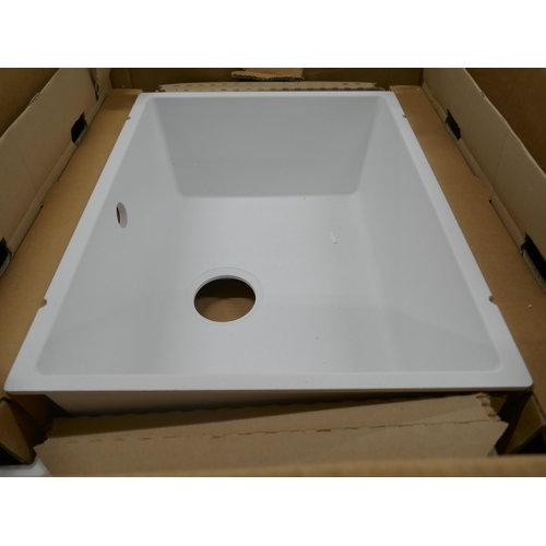 4313 - A Blanco Samos 1.0 bowl white composite undermount sink  (607-160) *This lot is subject to VAT