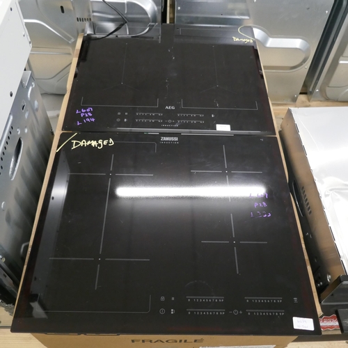 4279 - An AEG hob, a Zanussi hob (607-194,235)(Both damaged) *This lot is subject to VAT