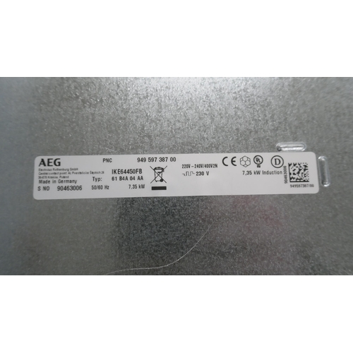 4279 - An AEG hob, a Zanussi hob (607-194,235)(Both damaged) *This lot is subject to VAT