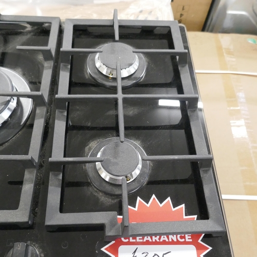 4282 - An AEG 5 burner gas on glass hob (607-84)(missing Burner plates) *This lot is subject to VAT