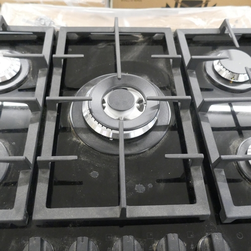 4282 - An AEG 5 burner gas on glass hob (607-84)(missing Burner plates) *This lot is subject to VAT