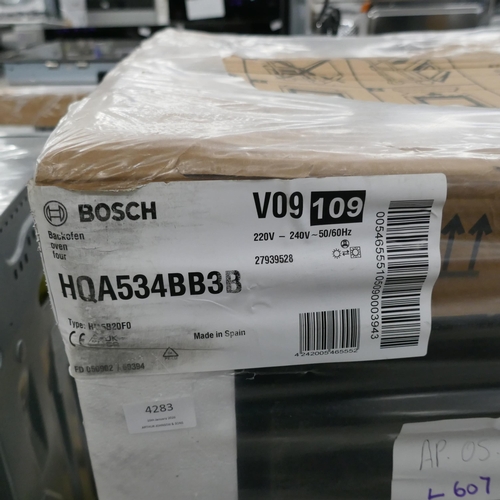 4283 - A Bosch Series 4 black built-in single oven with added steam  (607-41) *This lot is subject to VAT