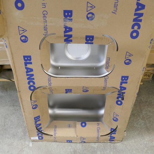 4387 - A Blanco stainless steel 1.5 bowl sink (607-254) *This lot is subject to VAT