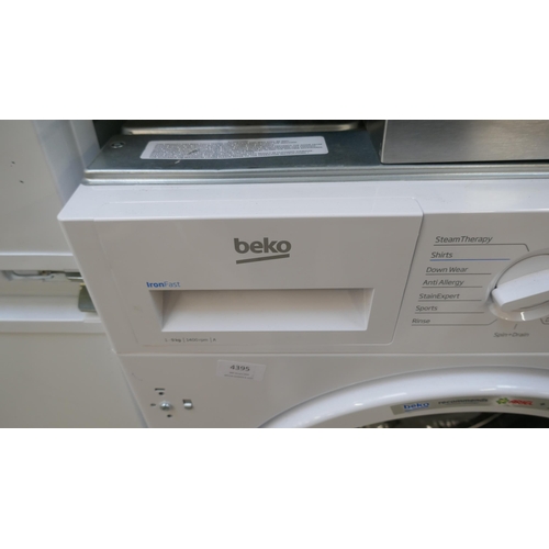 4395 - A Beko integrated washing machine 9kg (Transit damaged)(607-54) *This lot is subject to VAT