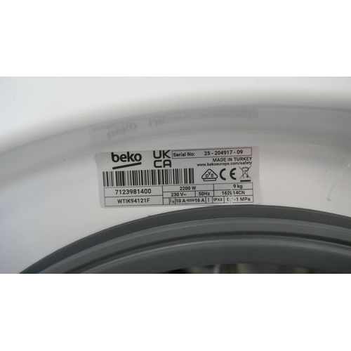 4395 - A Beko integrated washing machine 9kg (Transit damaged)(607-54) *This lot is subject to VAT