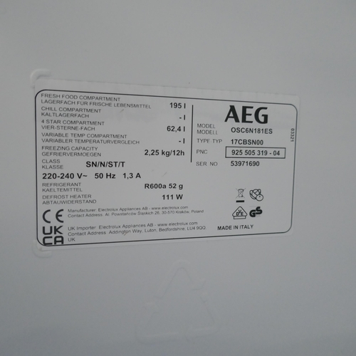 4396 - A AEG 70/30 fridge freezer (607-49) *This lot is subject to VAT