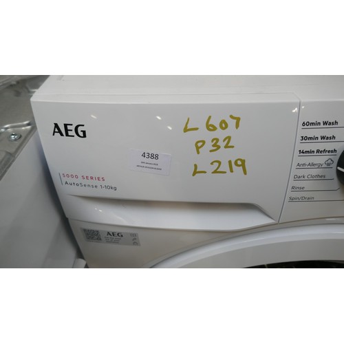 4388 - A AEG 5000 series  freestanding washing machine 10kg(Transit damaged) (607-219) *This lot is subject... 