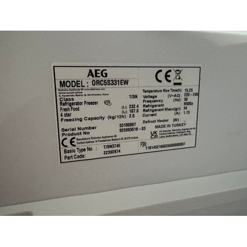 4263 - AEG freestanding 70/30 fridge freezer (low frost) (571-175)(Transit damaged) *This lot is subject to... 