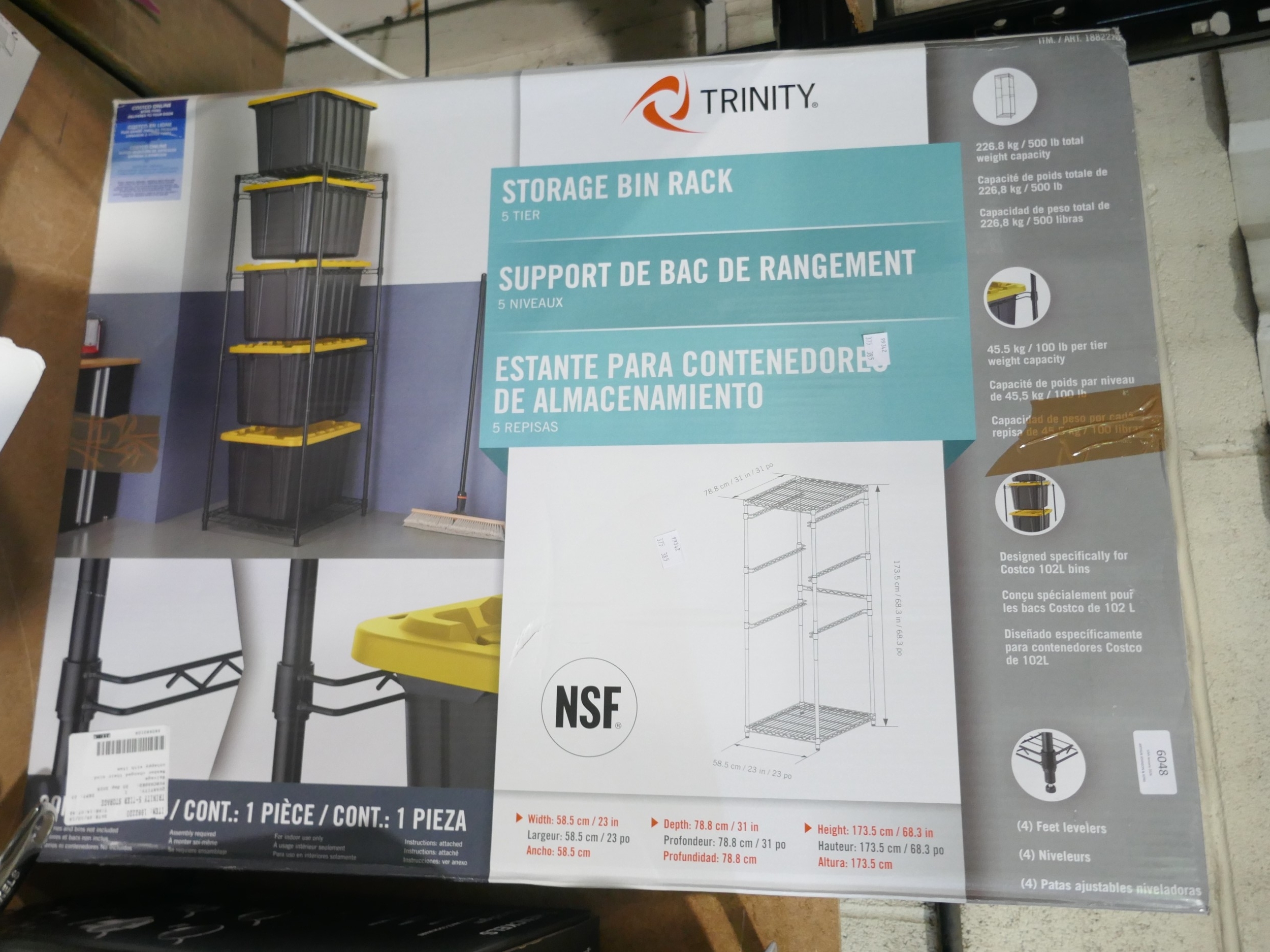 A Trinity storage bin rack 5-tier, (375-385) *This lot is subject to VAT
