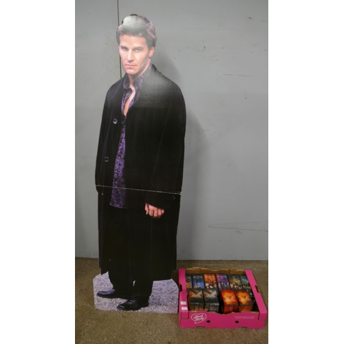 5254 - A full set of Angel VHS box sets (season 1-5) and a life size standee/shop display of Angel