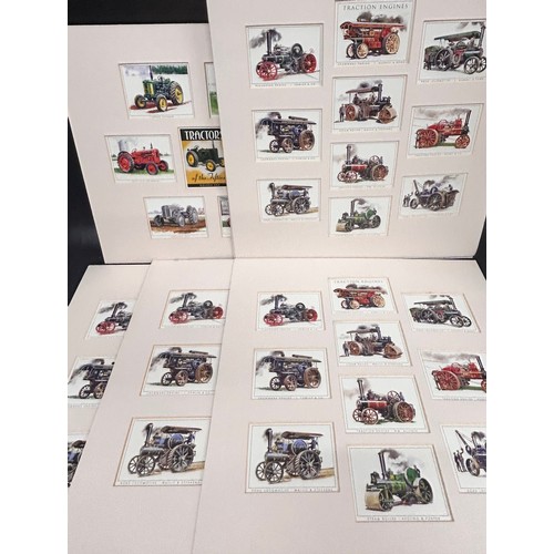 2081 - A collection of mounted collectors cards, classic cars, tractors, etc., also some ephemera including... 