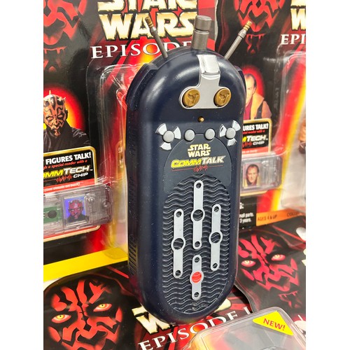 2082 - A collection of twenty-one Star Wars Episode I character figures, sealed packets, and a Comm Talk ha... 