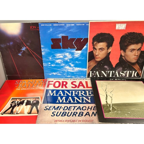 2083 - A box of vinyl LP records including The Communards, B52s, Peter Gabriel, etc., twenty-four in total