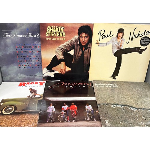 2083 - A box of vinyl LP records including The Communards, B52s, Peter Gabriel, etc., twenty-four in total