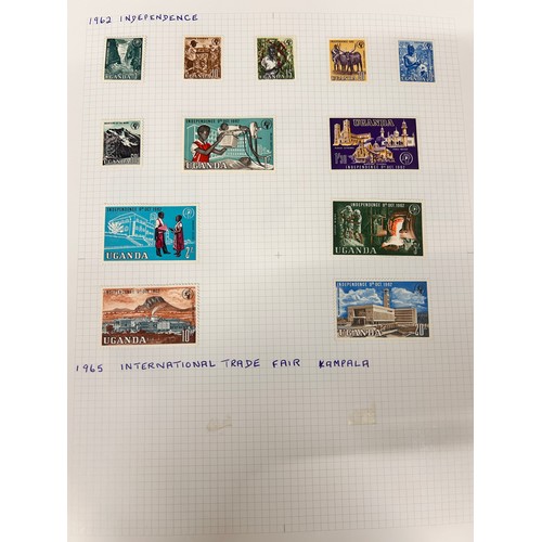 2088 - Stamps; Kenya, Uganda and Tanganyika stamps, mint and used collection in four albums for early KUT, ... 