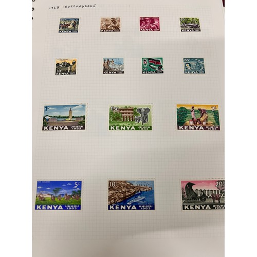 2088 - Stamps; Kenya, Uganda and Tanganyika stamps, mint and used collection in four albums for early KUT, ... 