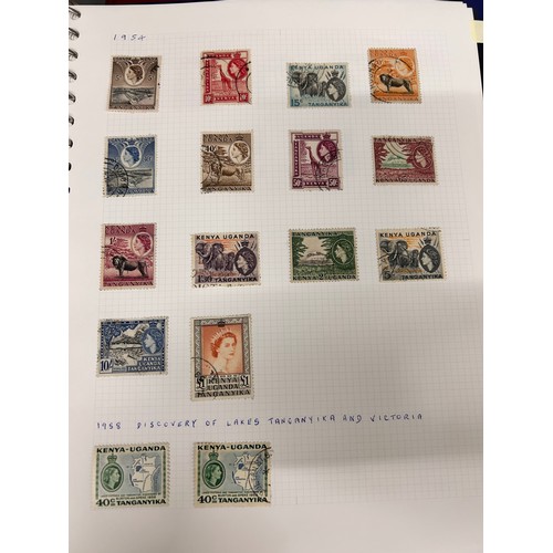 2088 - Stamps; Kenya, Uganda and Tanganyika stamps, mint and used collection in four albums for early KUT, ... 