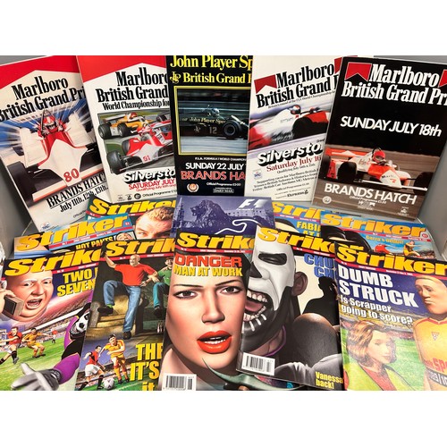 2089 - A collection of martial art publications including Dragon, British GP Formula 1 programmes, Striker,... 