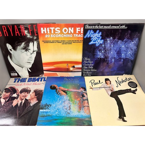 2091 - A collection of forty-two LP records to include With The Beatles, Queen, Thin Lizzy, Ultravox, Duran... 