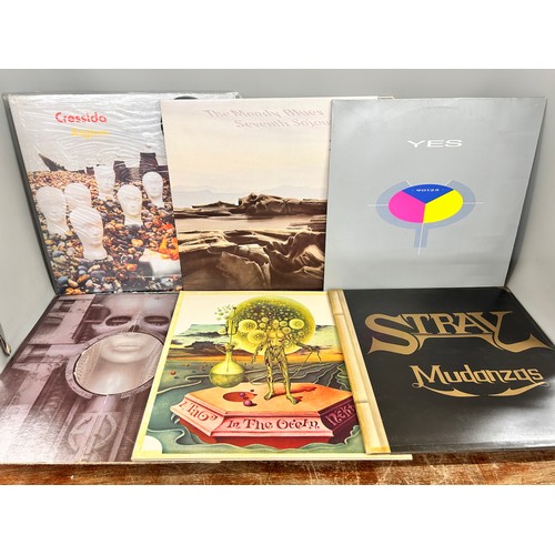 2105 - Twelve rock LP records to include Yes, Pink Floyd, Rush, etc.