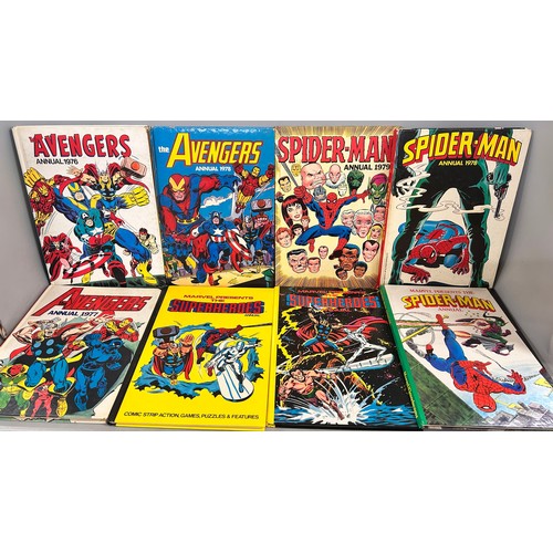 2106 - Eight Marvel Bronze Age Annuals 1976-1980, three Spiderman, three Avengers, two Marvel Super Heroes