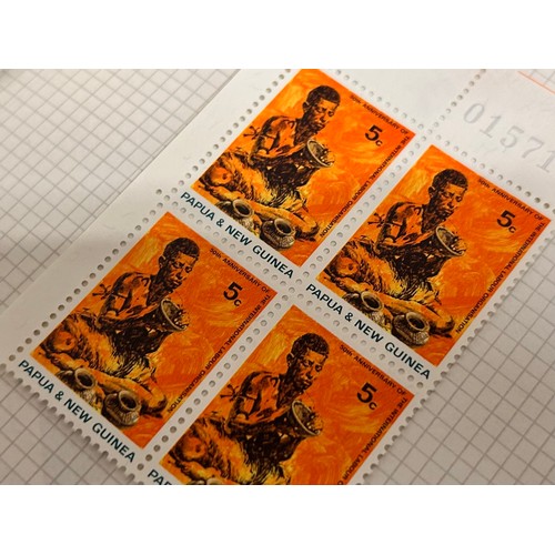 2111 - A box of stamp albums, covers, etc.