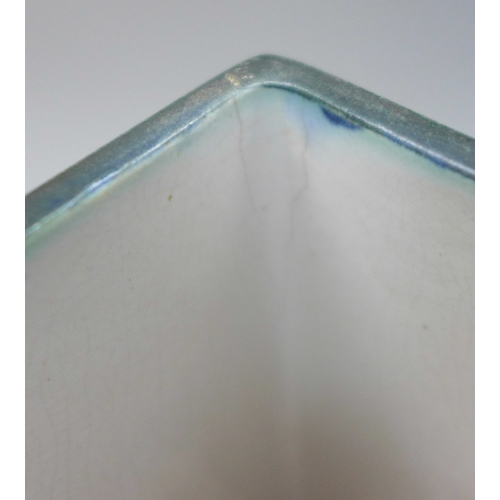 2022 - A small Troika pottery vase, 11.5cm, a/f, cracked