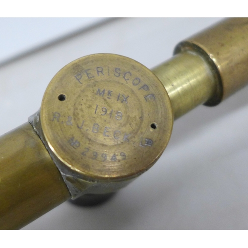 2031 - A World War I trench periscope, R. &. J. Beck Ltd., Mk. IX, 1918