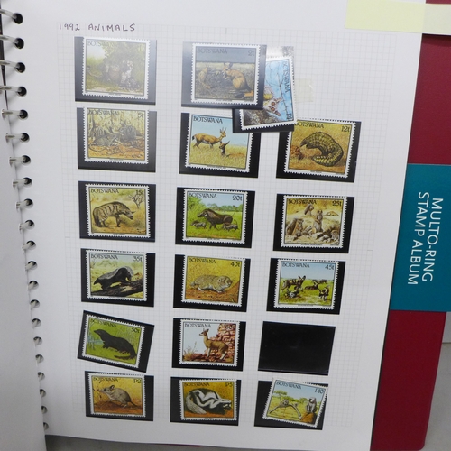 2064 - Stamps; Bechuanaland/Botswana stamps, mint and used from 1885 through to around 2004, slightly remai... 