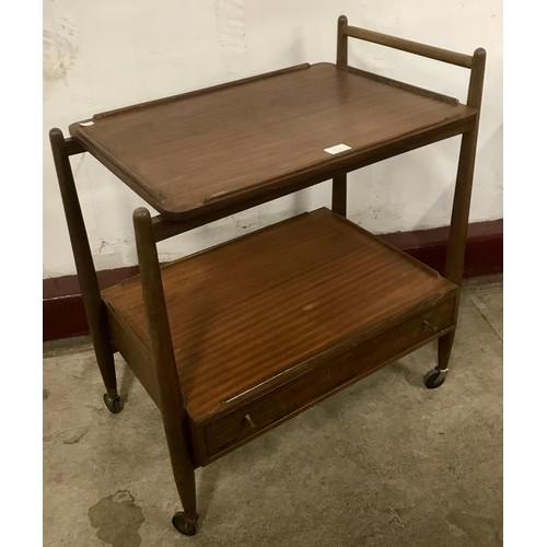 66 - A White & Newton teak two tier cocktail trolley