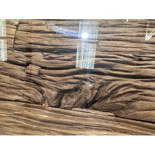 3071 - A 220cm glass topped railway sleeper dining table with chrome base  *This lot is subject to VAT