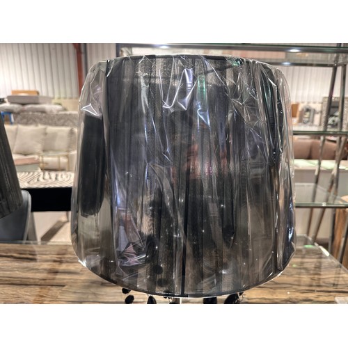 3072 - A pair of black and chrome table lamps