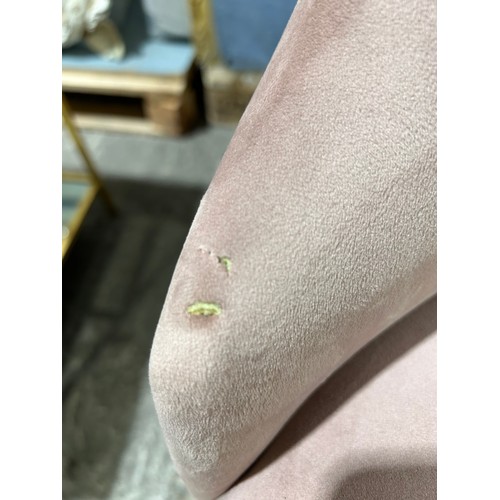 3079 - A set of four pink velvet Luna dining chairs  * This lot is subject to VAT