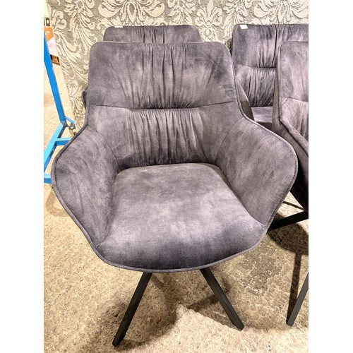 3084 - A set of 4 I9 graphite dining chairs *This lot is subject to VAT