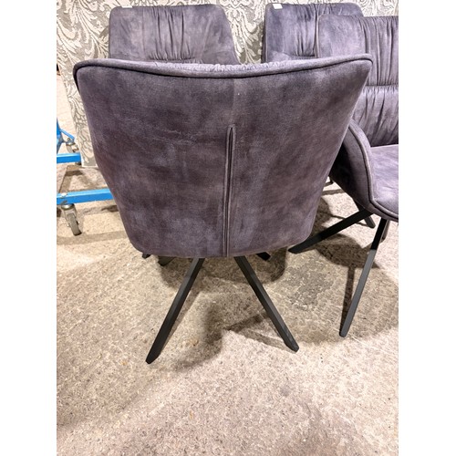 3084 - A set of 4 I9 graphite dining chairs *This lot is subject to VAT