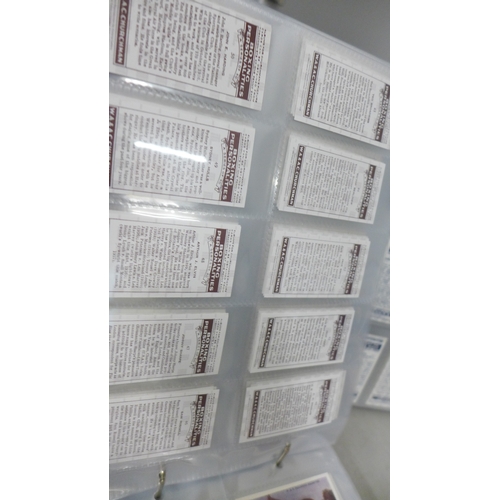 2016 - A collection of forty-five complete reproductions of early 1900s cigarette card sets in two albums a... 