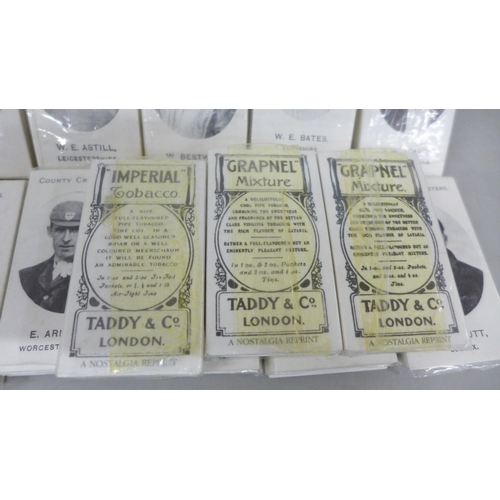 2016 - A collection of forty-five complete reproductions of early 1900s cigarette card sets in two albums a... 