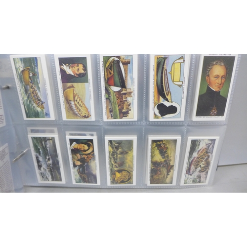 2016 - A collection of forty-five complete reproductions of early 1900s cigarette card sets in two albums a... 