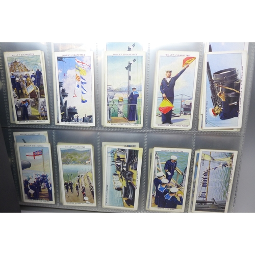 2043 - Cigarette cards; an album containing ten complete sets of Will's cigarette cards, includes Associati... 