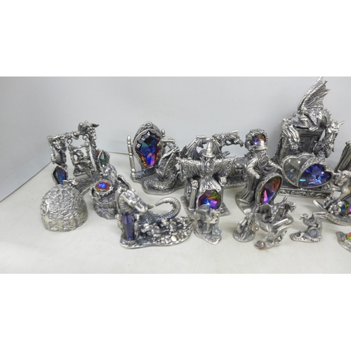 2045 - A collection of Myth and Magic WAPW pewter figures, 23 in total including Bewitched 1997