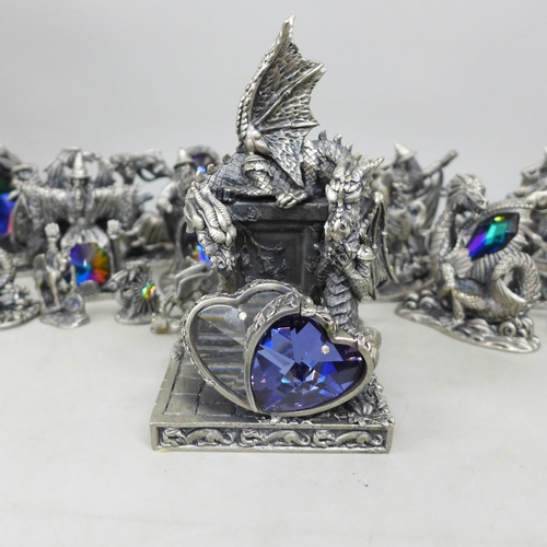 2045 - A collection of Myth and Magic WAPW pewter figures, 23 in total including Bewitched 1997