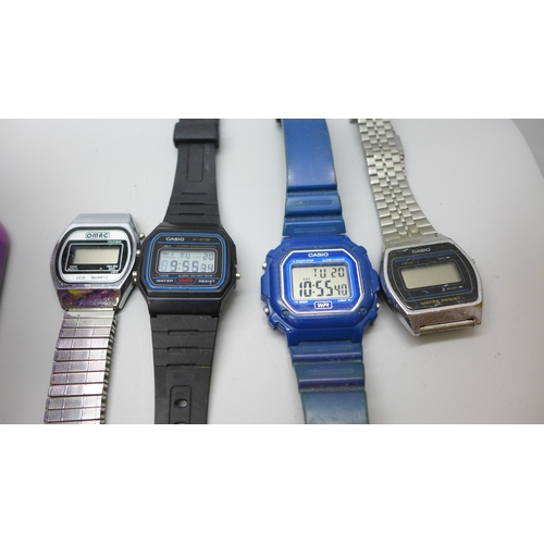 2047 - A collection of digital wristwatches